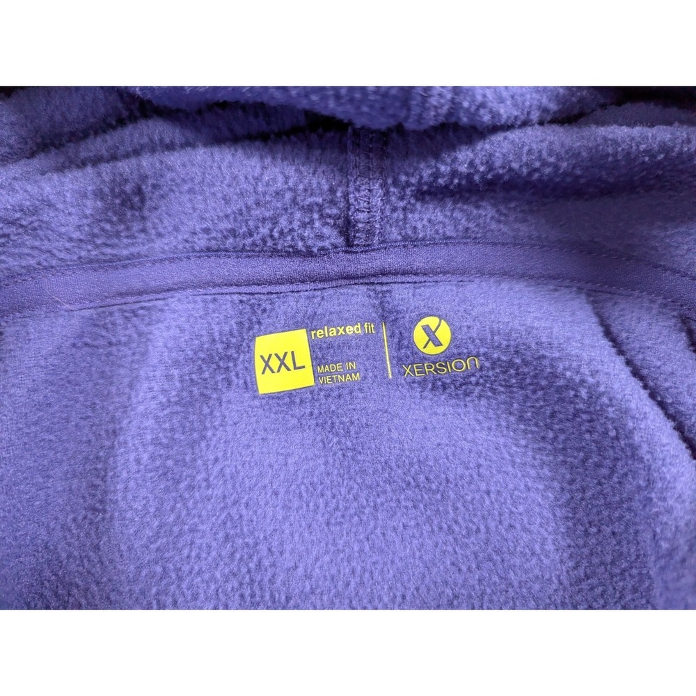 Xersion Relaxed Fit Fleece Hoodie Womens 2XL Purple Cozy Long Sleeve Pullover - Picture 2 of 6